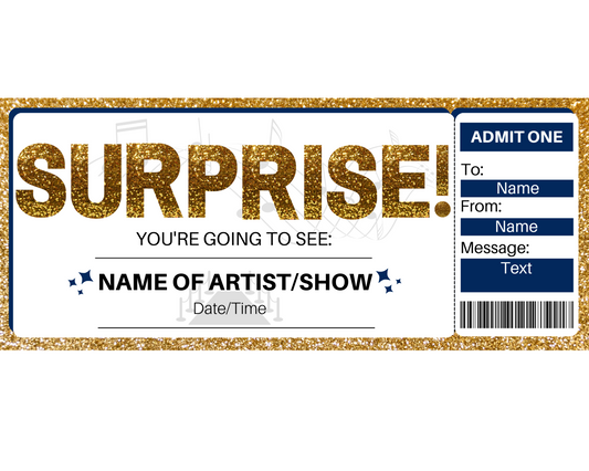 Surprise Concert Ticket Template