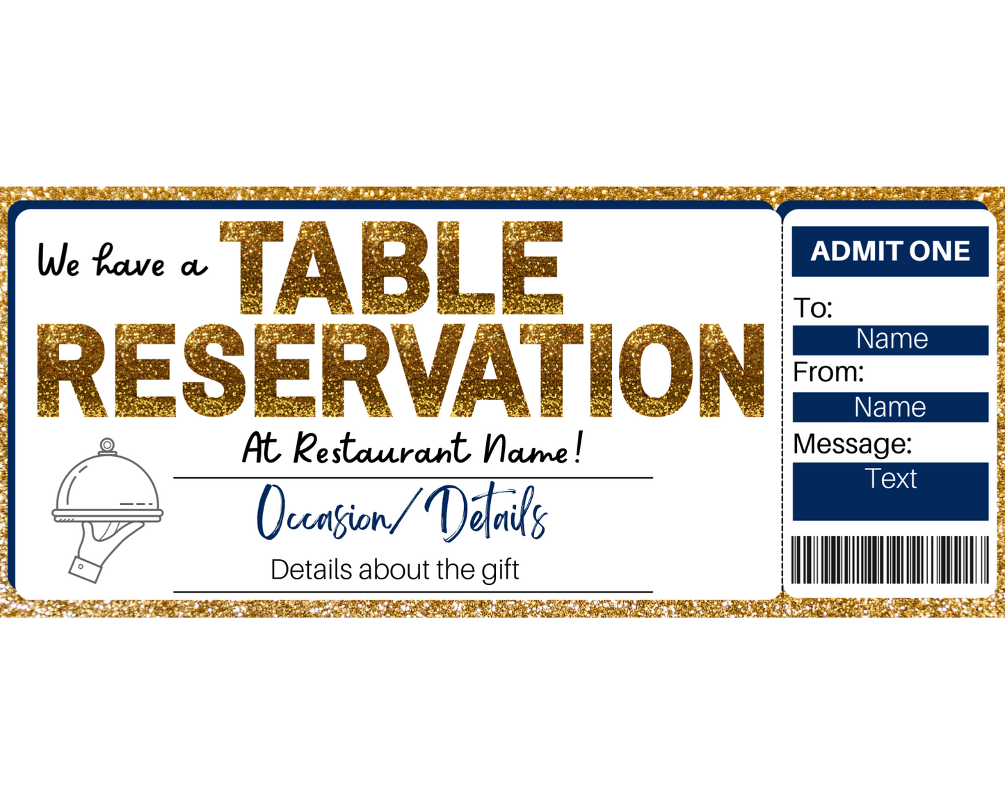 Table Reservation Gift Certificate