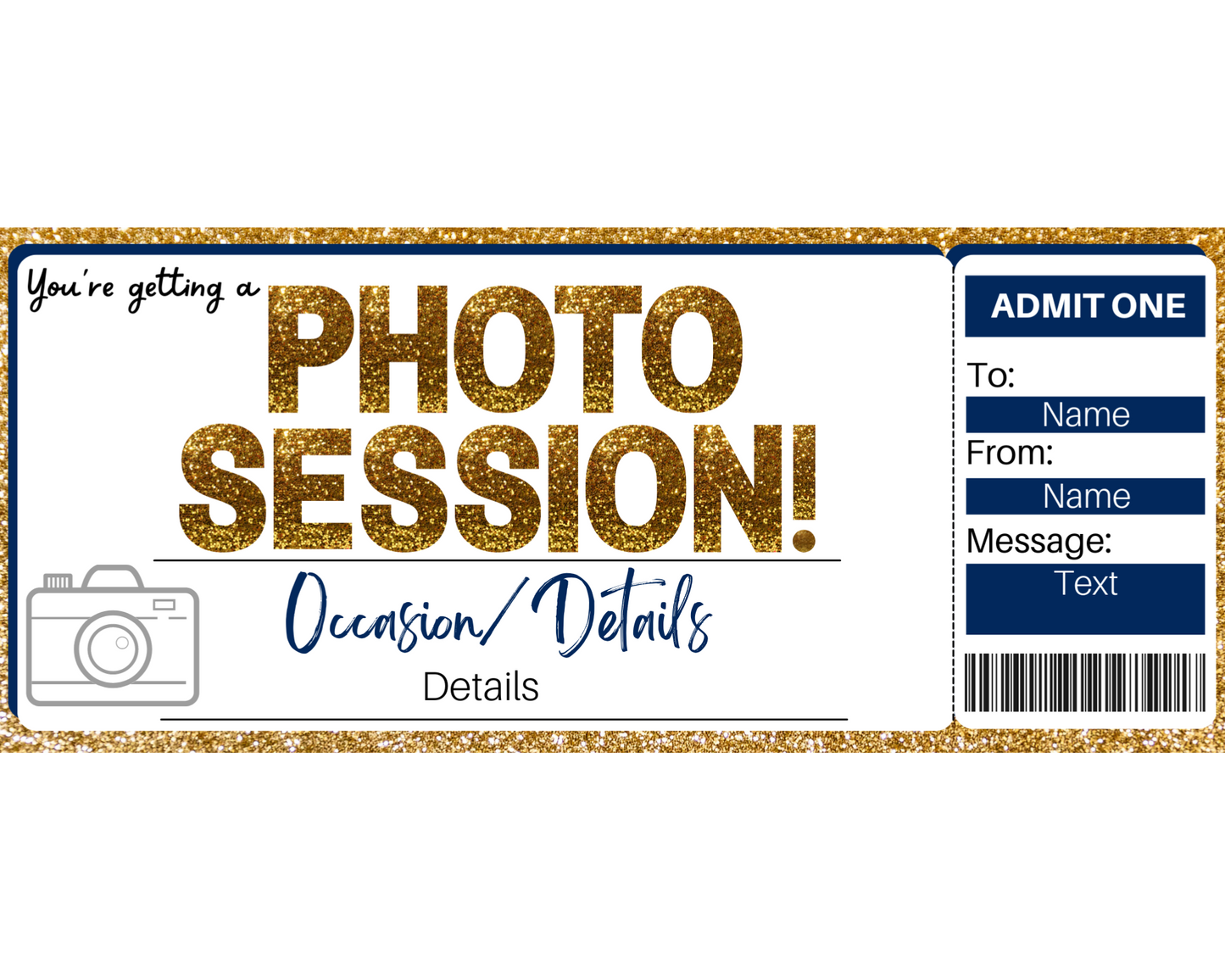 Photography Session Gift Ticket