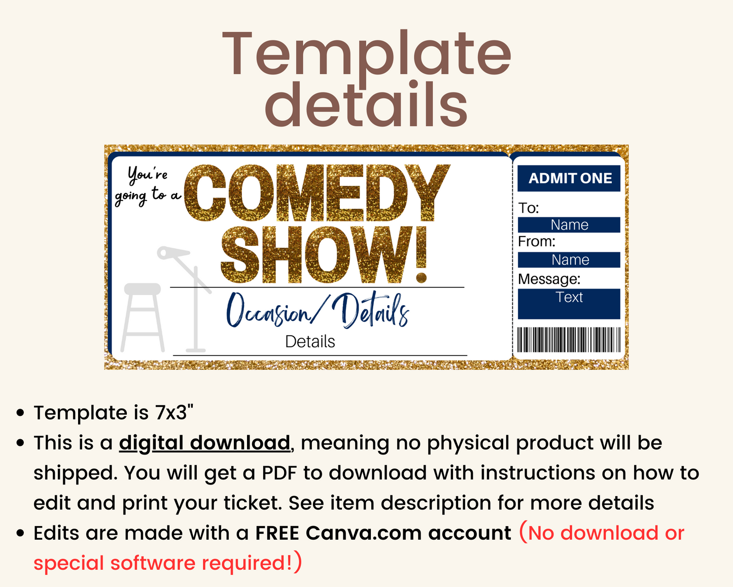 Comedy Show Gift Ticket