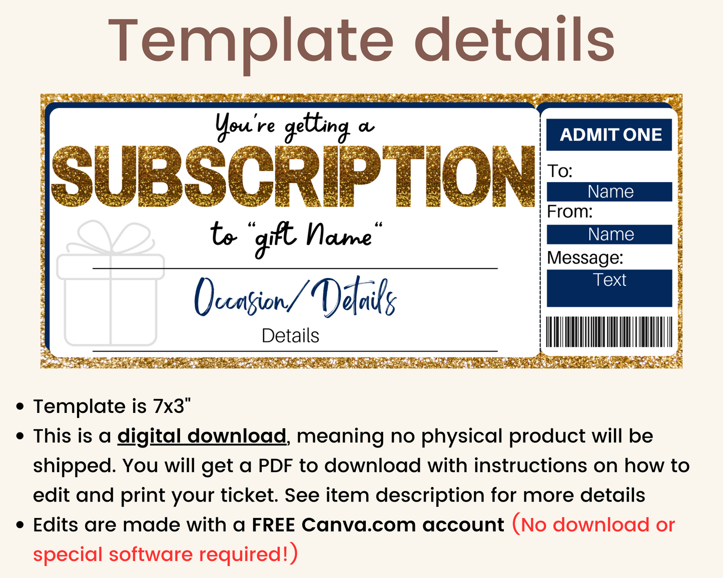 Subscription Gift Certificate