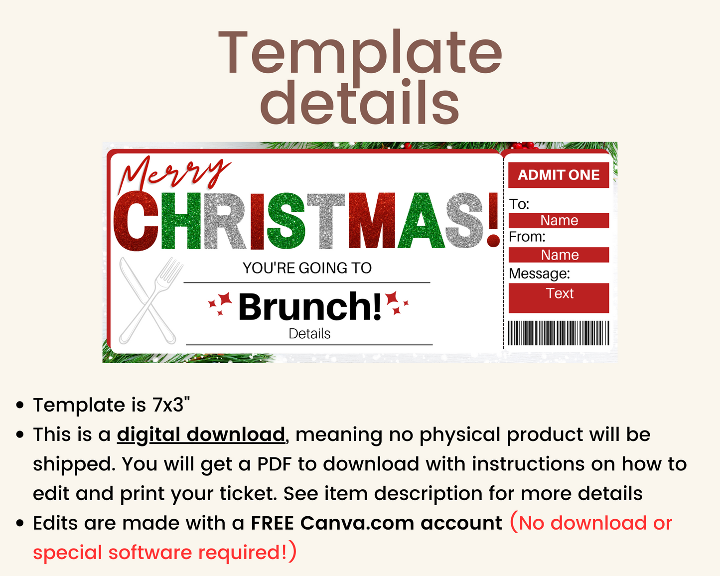 Christmas Brunch Gift Certificate