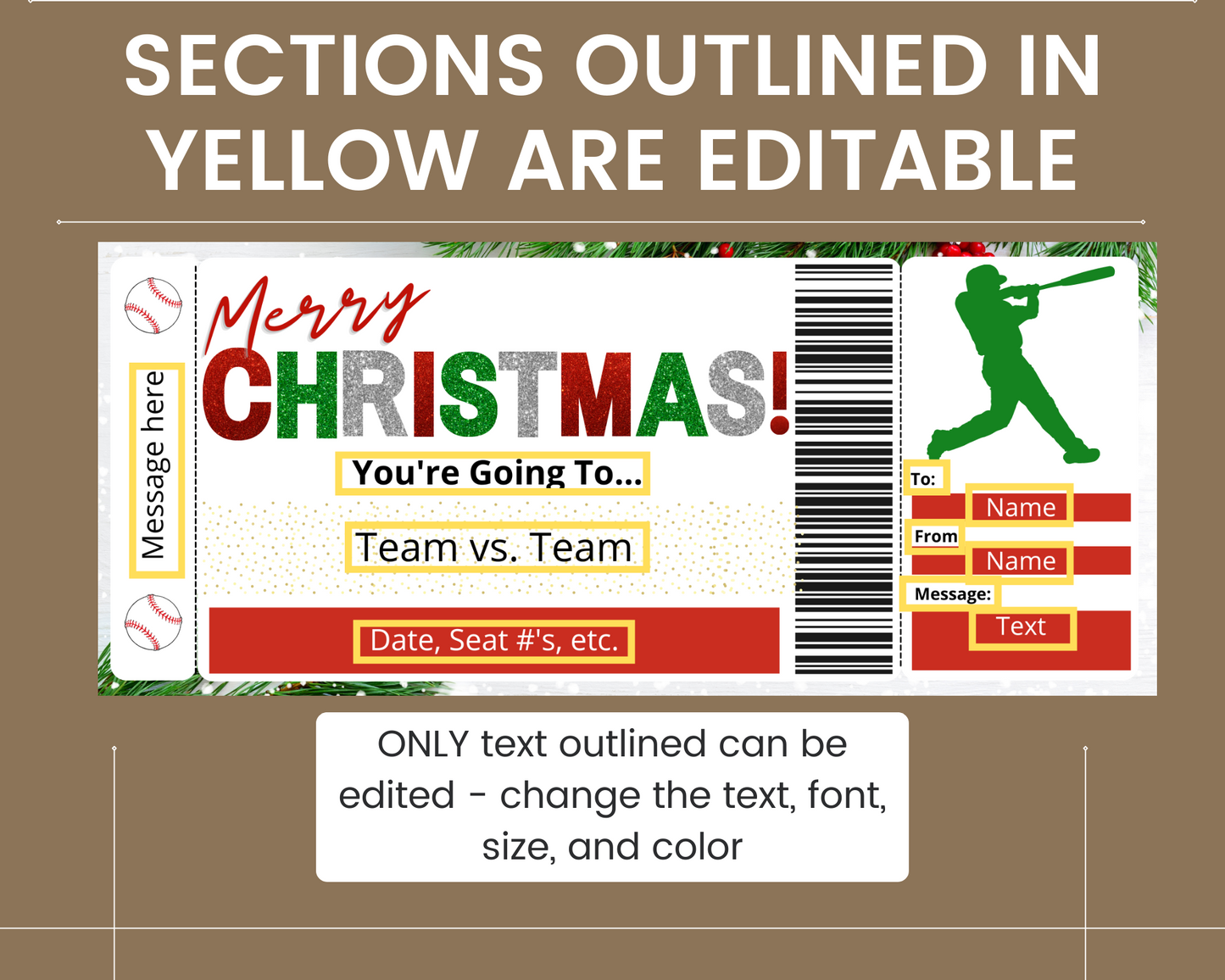 Christmas Baseball Game Tickets