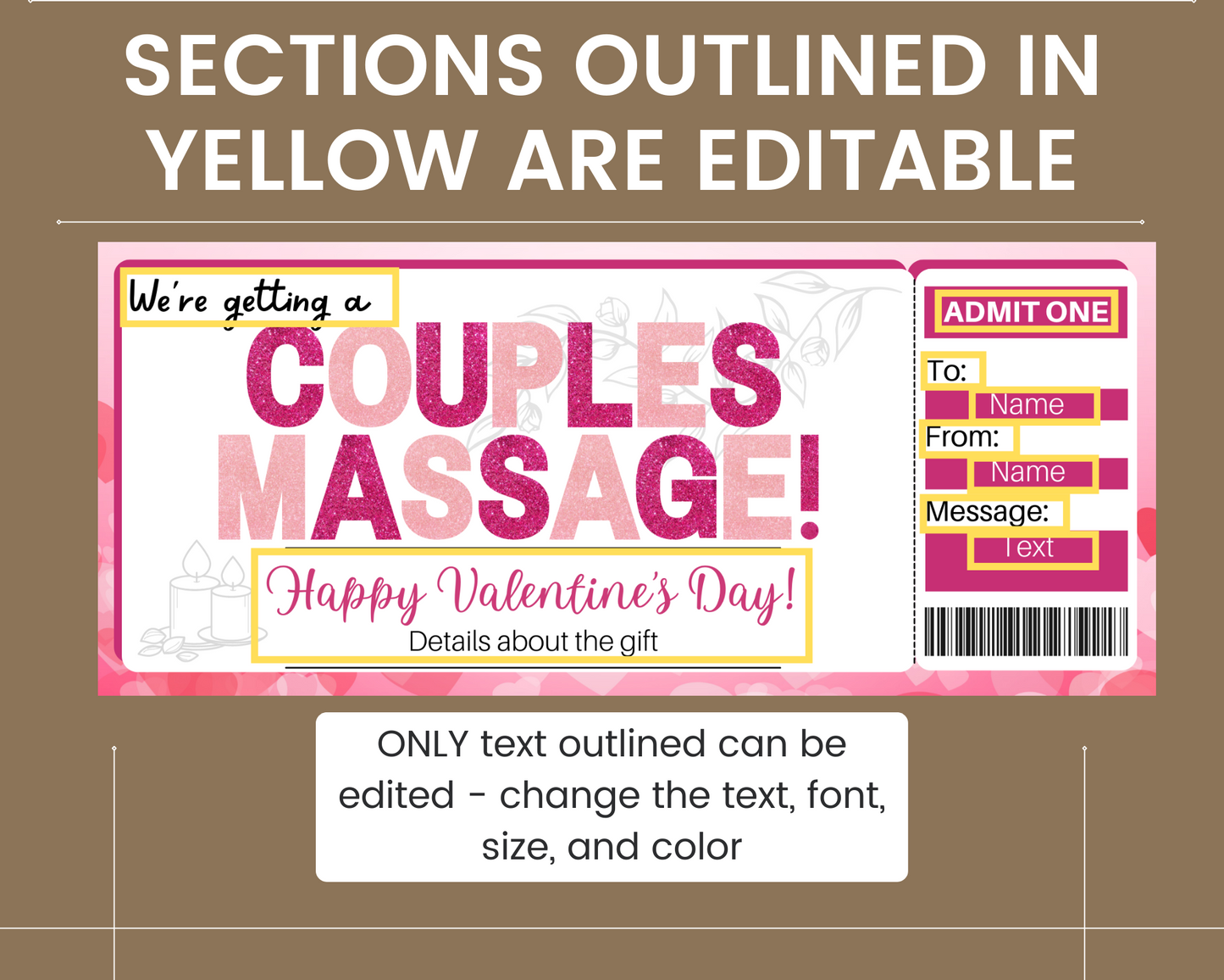 Couples Massage Valentine's Day Gift Ticket