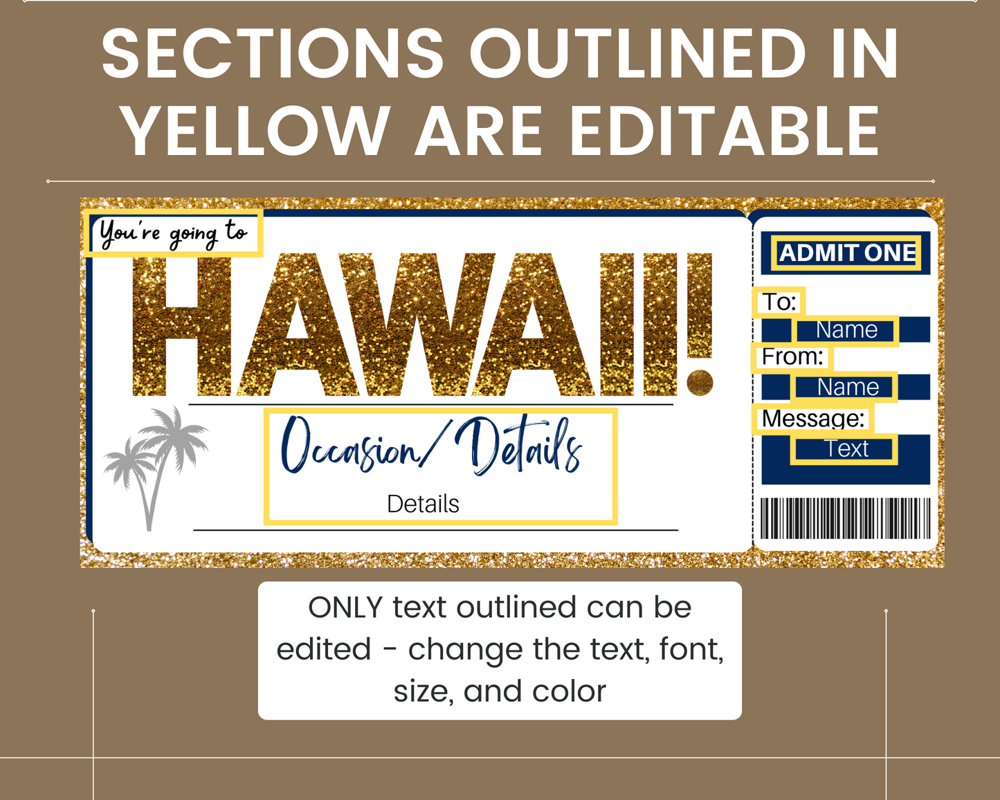 Hawaii Gift Ticket: Surprise Boarding Pass