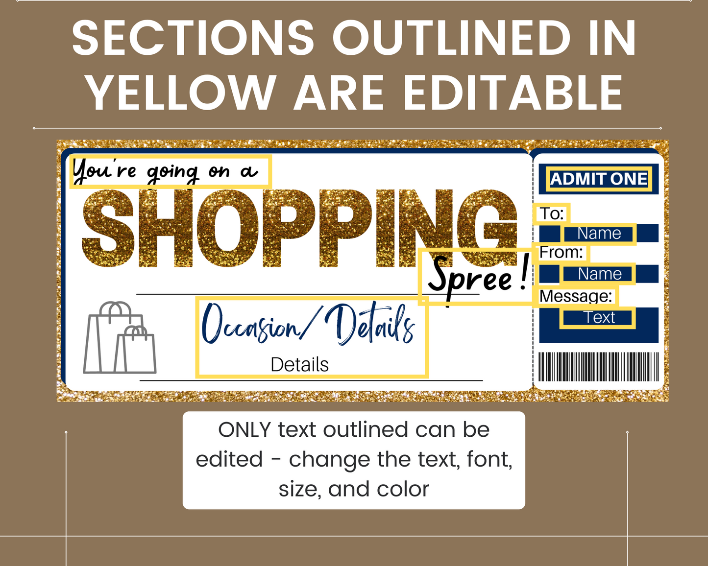 Shopping Spree Gift Certificate Template