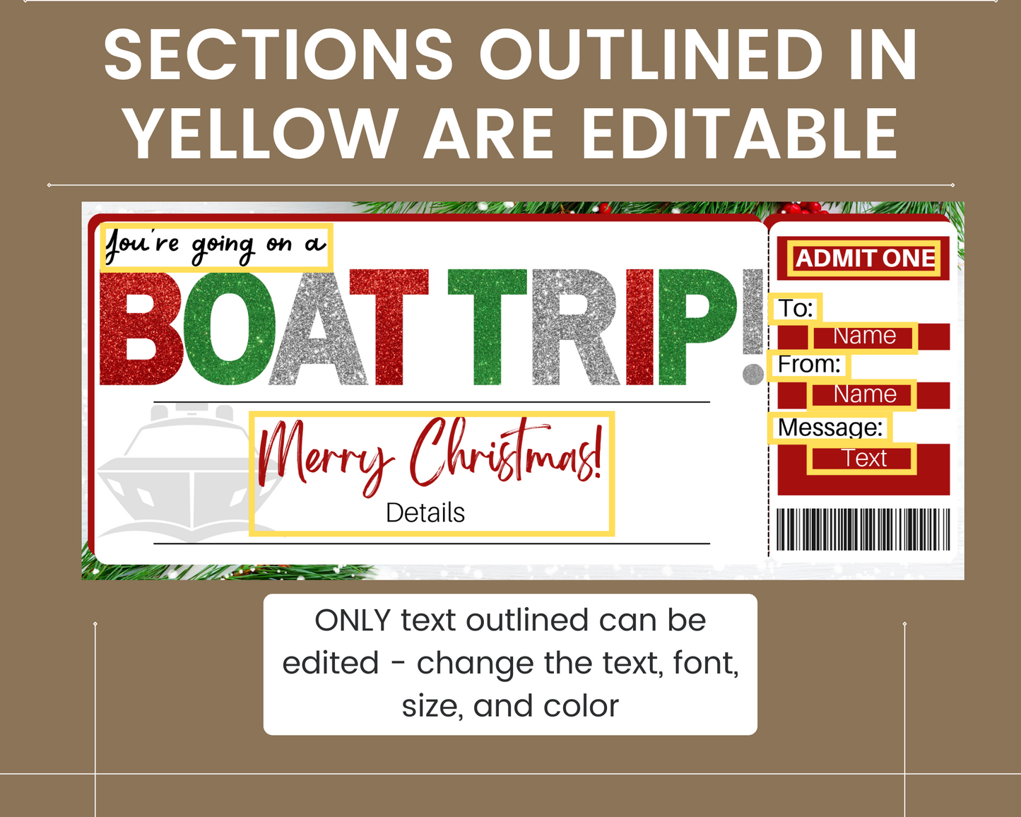 Christmas Boat Trip Gift Ticket