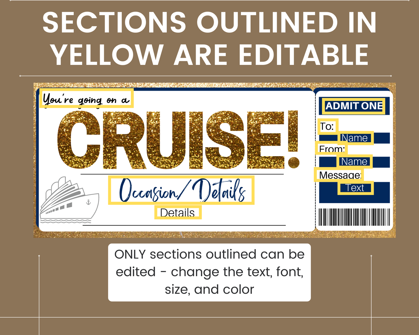 Cruise Boarding Pass: Printable Cruise Ticket
