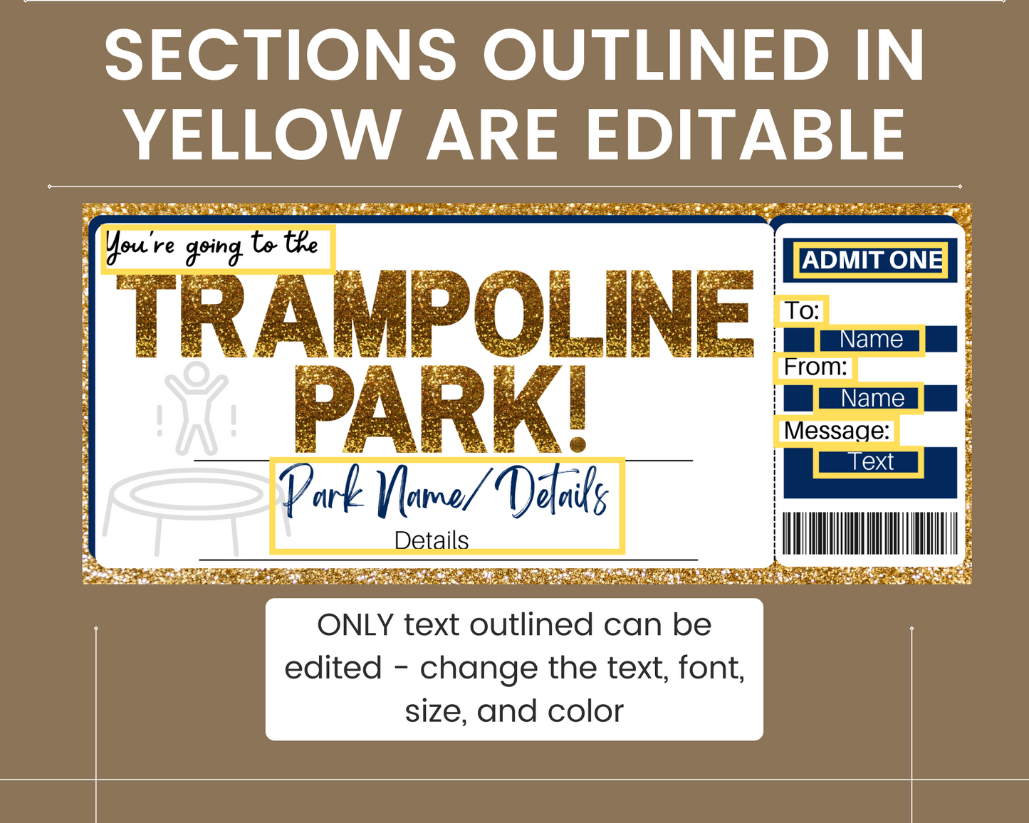 Trampoline Park Gift Ticket