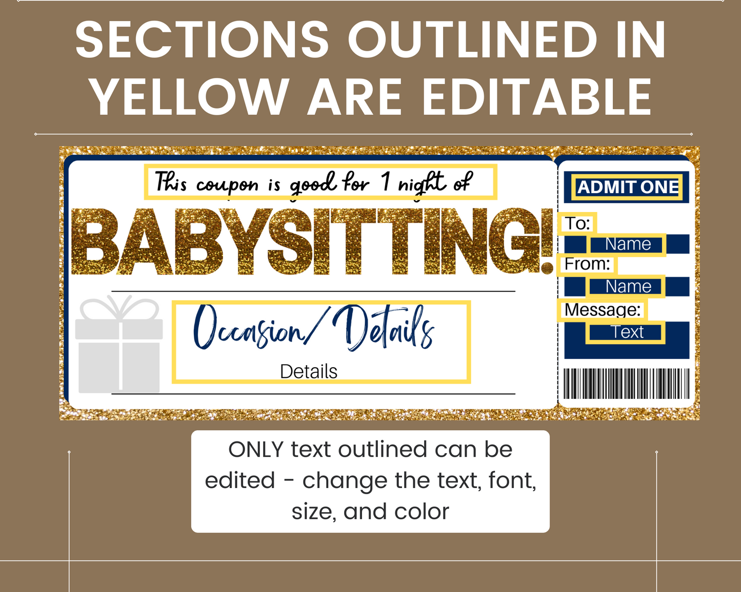 Babysitting Gift Coupon