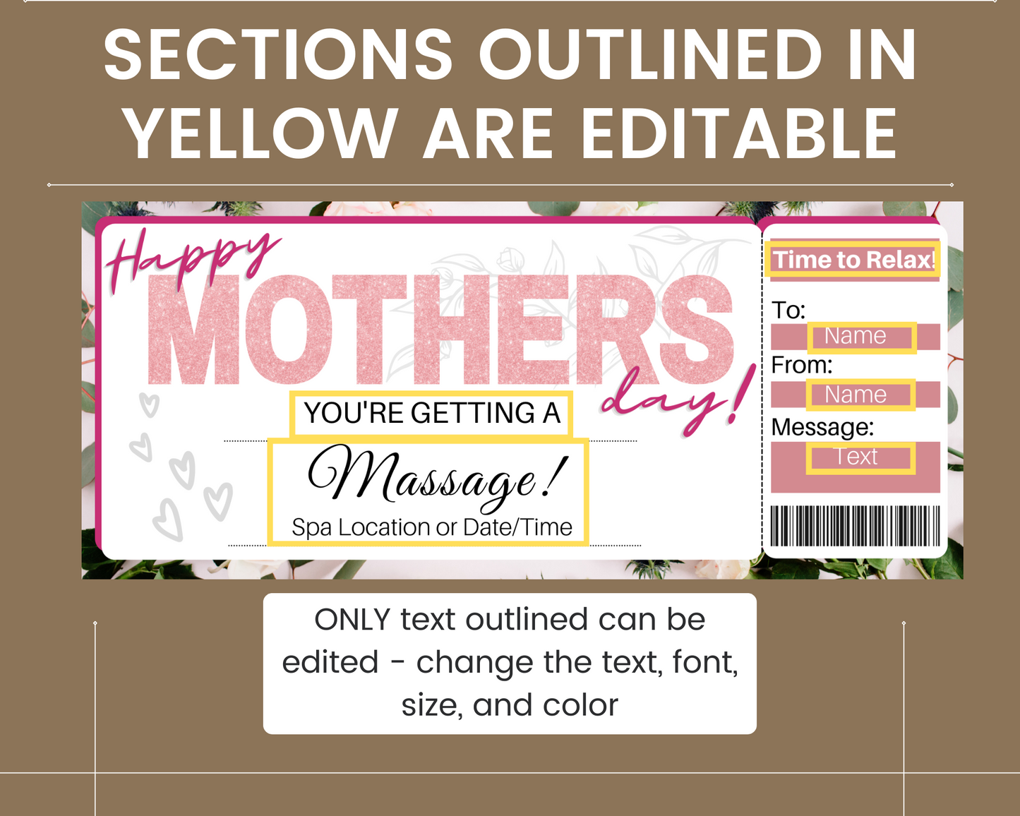 Mother's Day Massage Gift Template