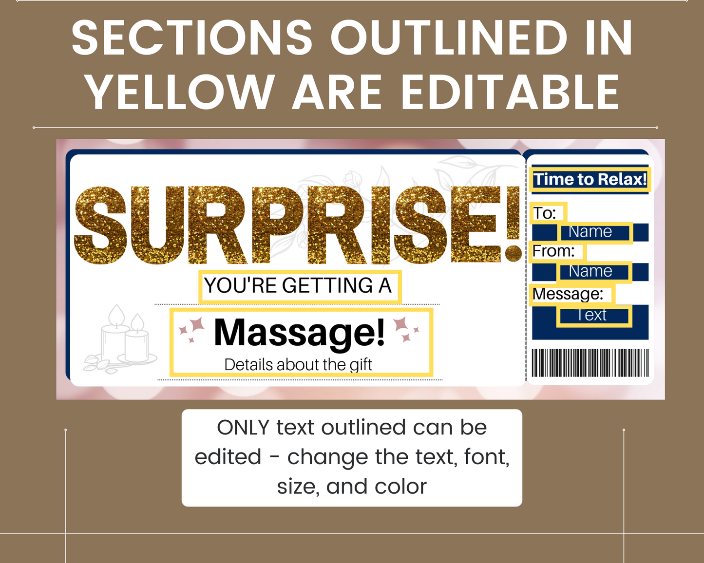 Surprise Massage Gift Certificate Template