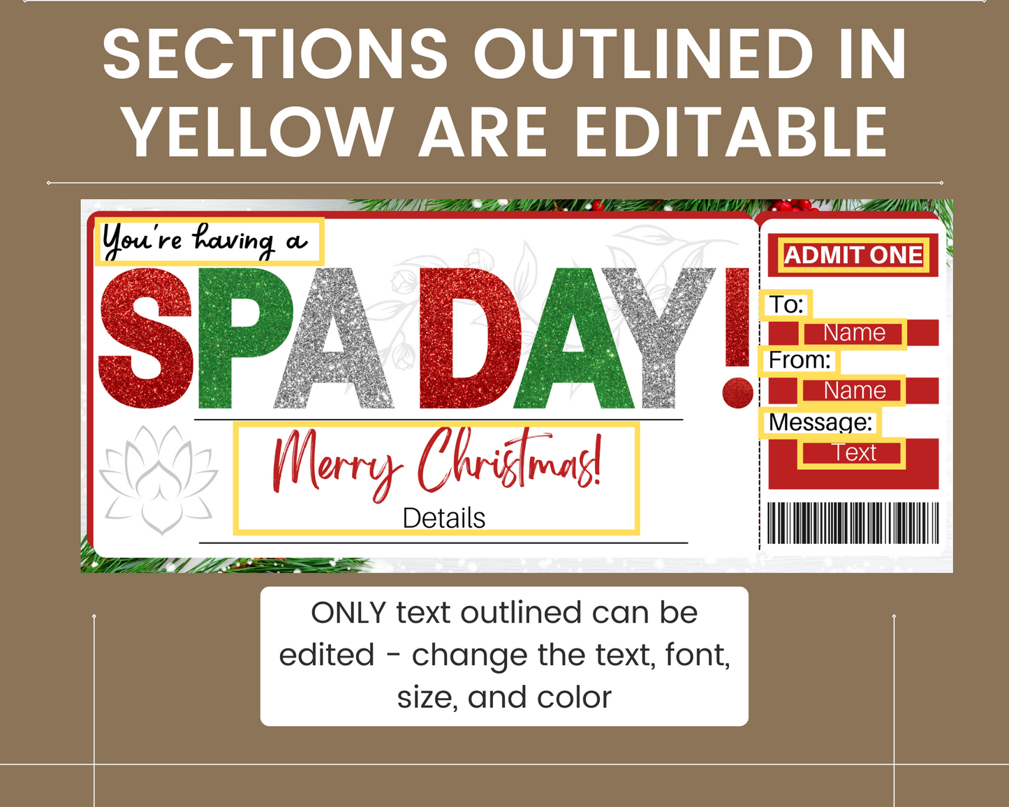 Christmas Spa Day Gift Ticket