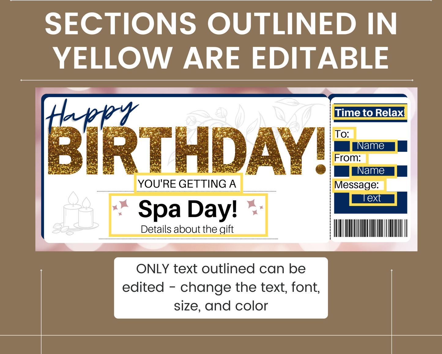 Birthday Spa Day Gift Certificate