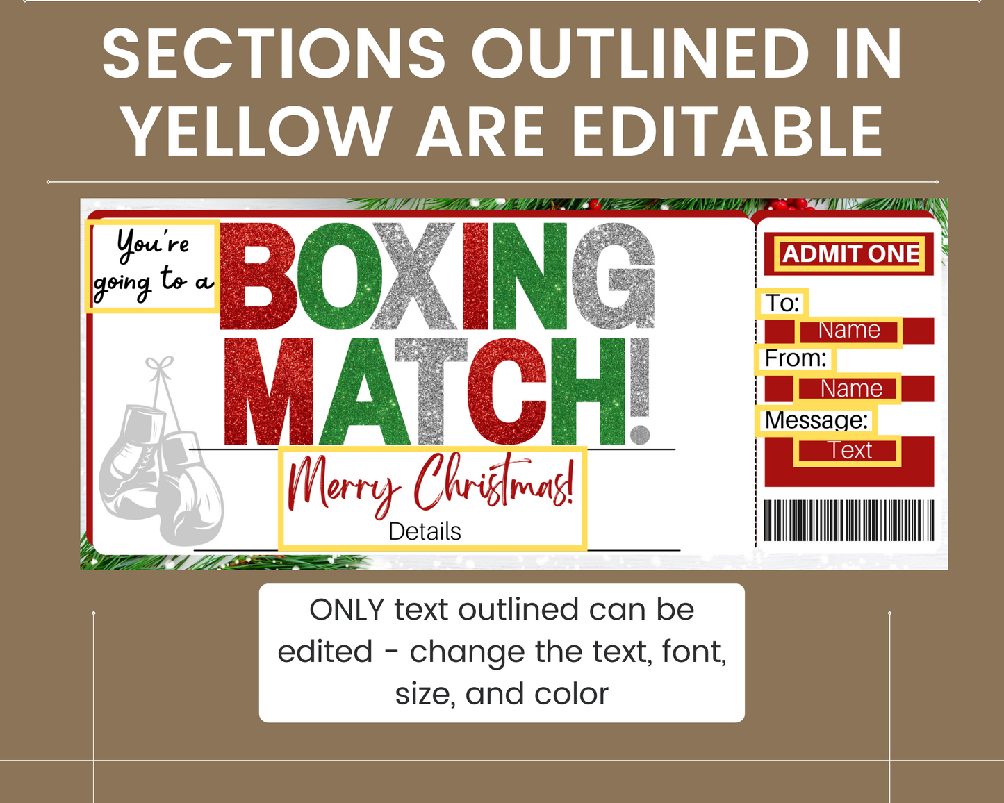 Christmas Boxing Gift Ticket