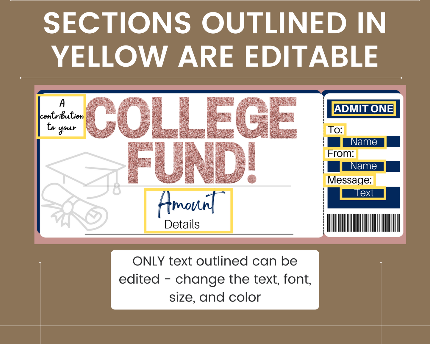College Tuition Gift Certificate Template