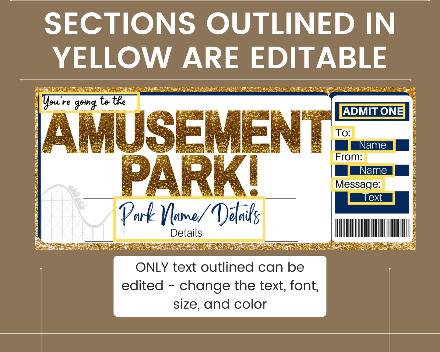 Amusement Park Gift Ticket