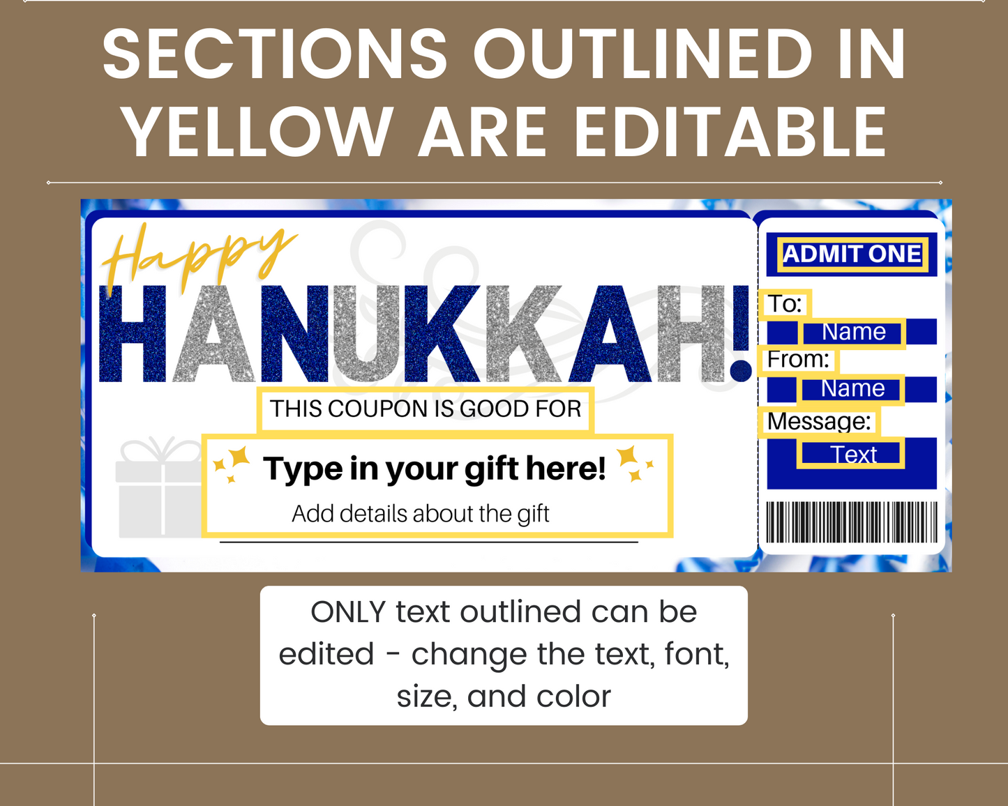 Hanukkah Gift Coupon