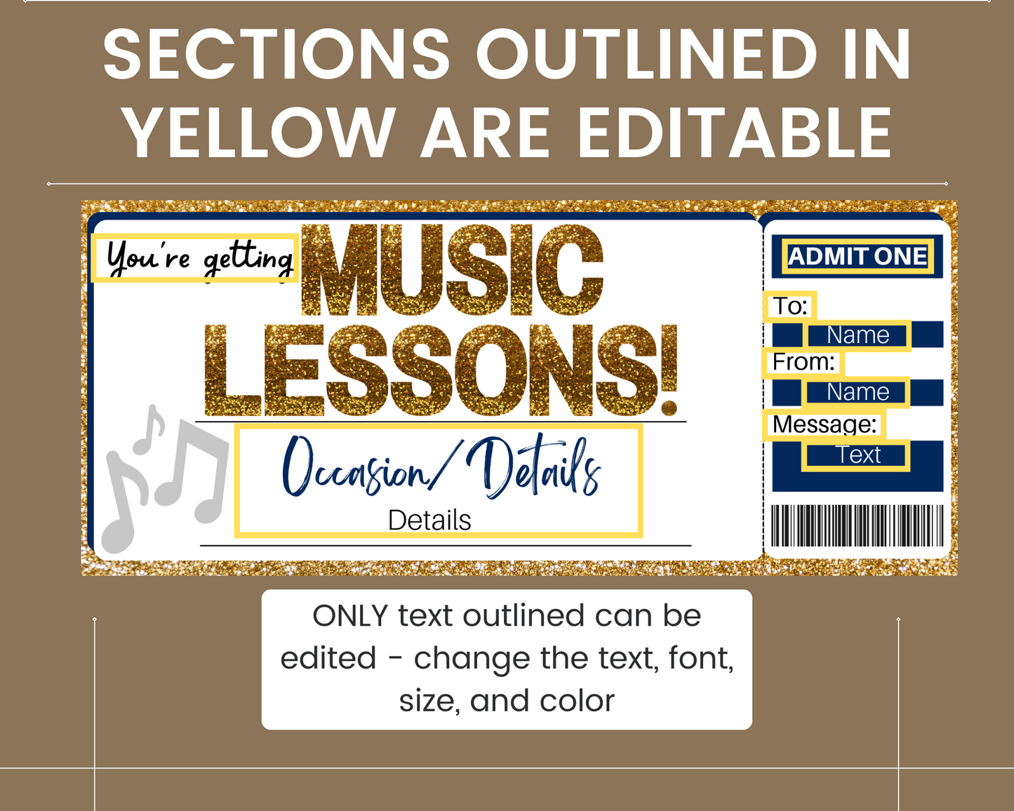 Music Lessons Gift Certificate