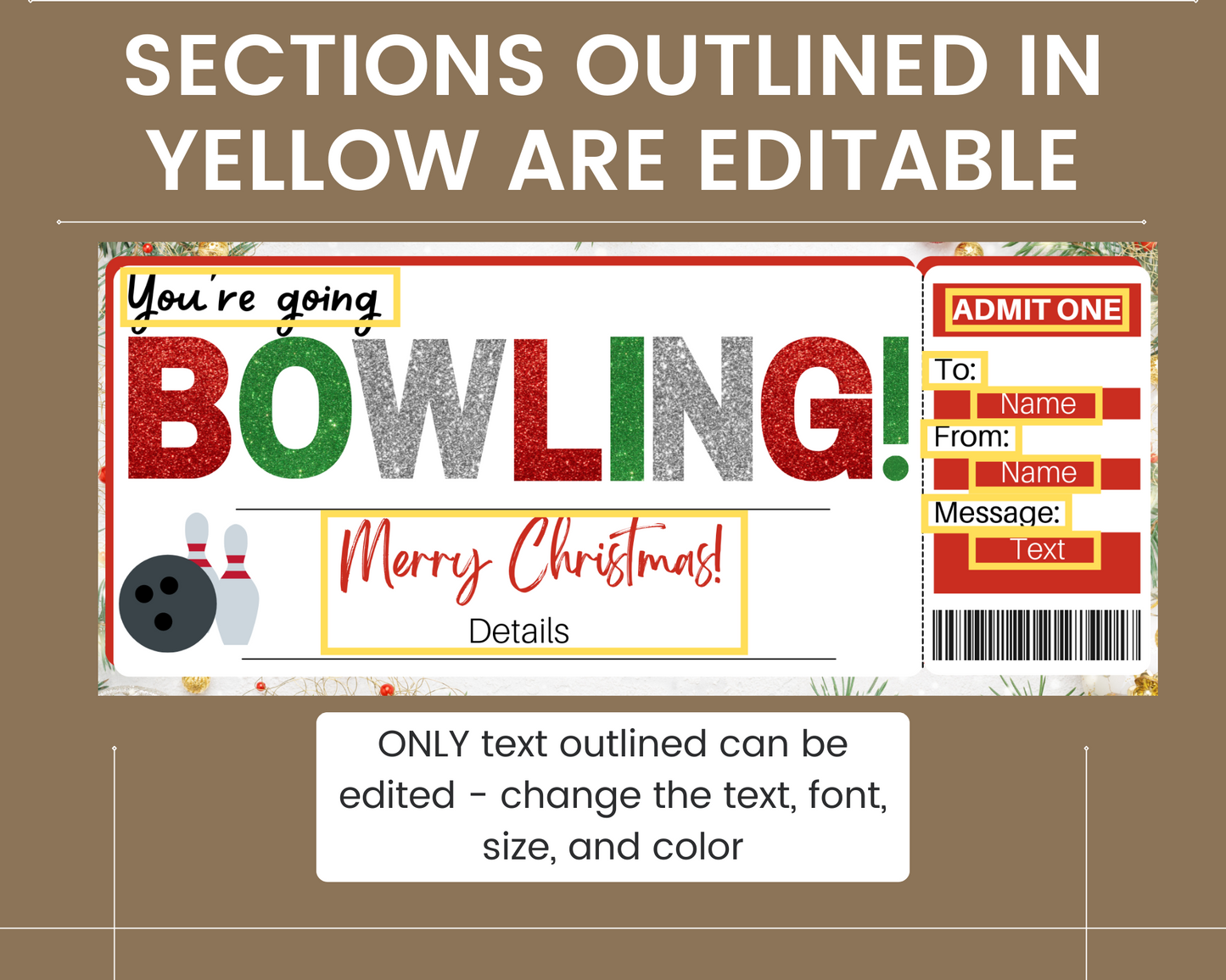 Christmas Bowling Gift Certificate
