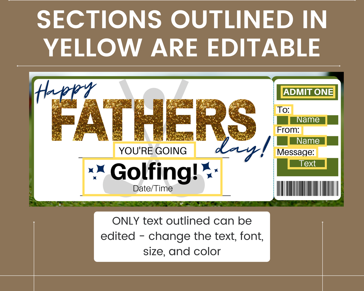 Father's Day Golfing Gift Ticket