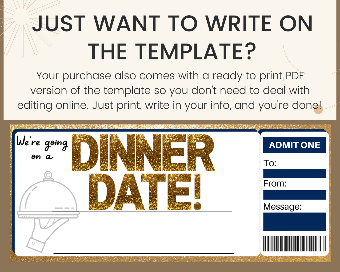 Dinner Date Gift Certificate Template