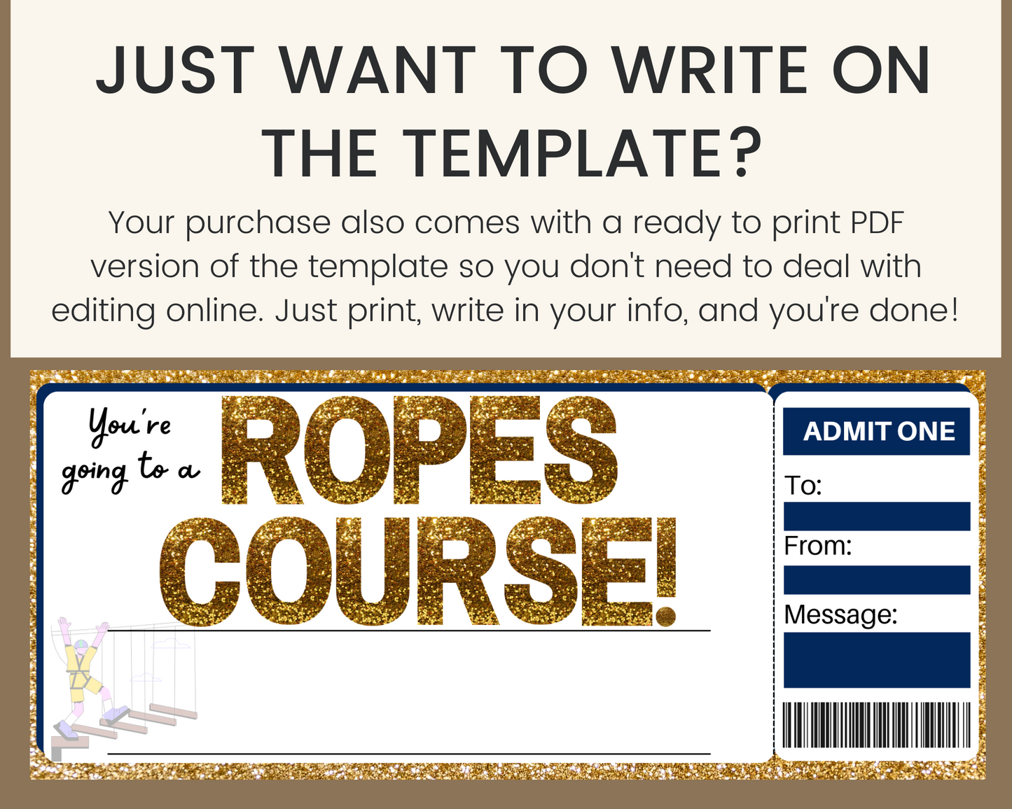 Ropes Course Gift Ticket