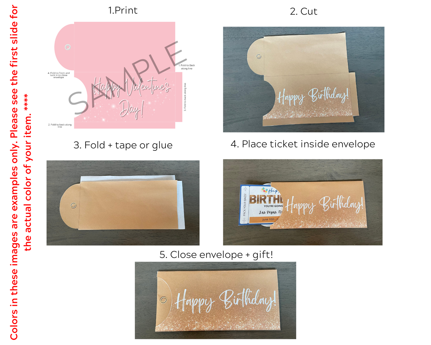 Valentine's Day Ticket Envelope