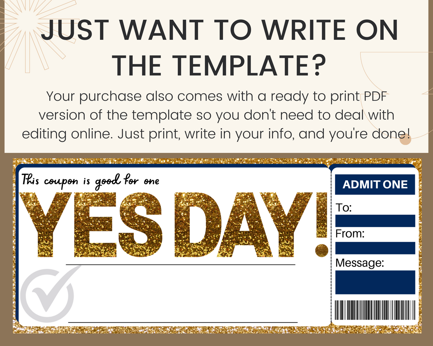 Yes Day Gift Certificate Template