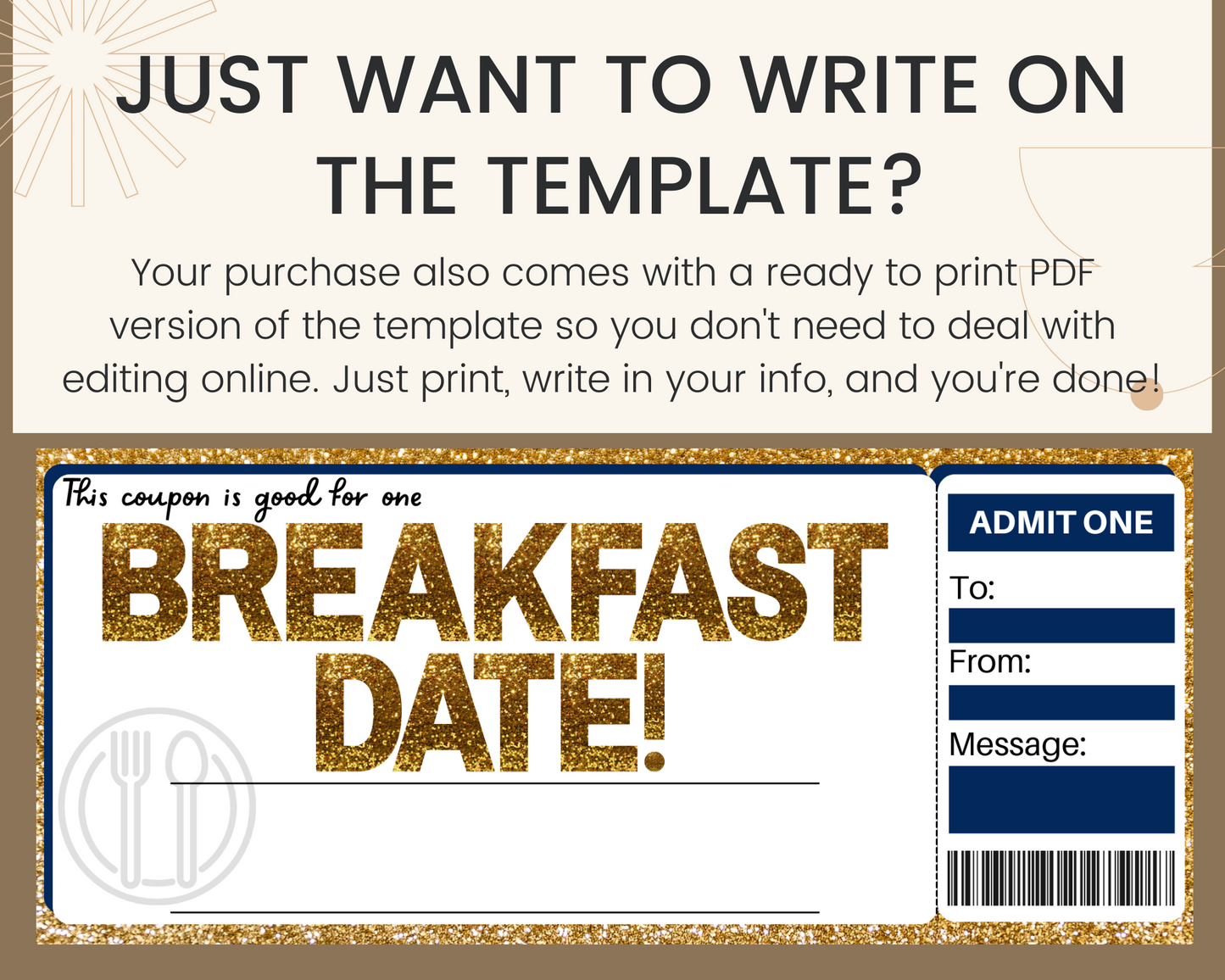 Breakfast Date Gift Ticket