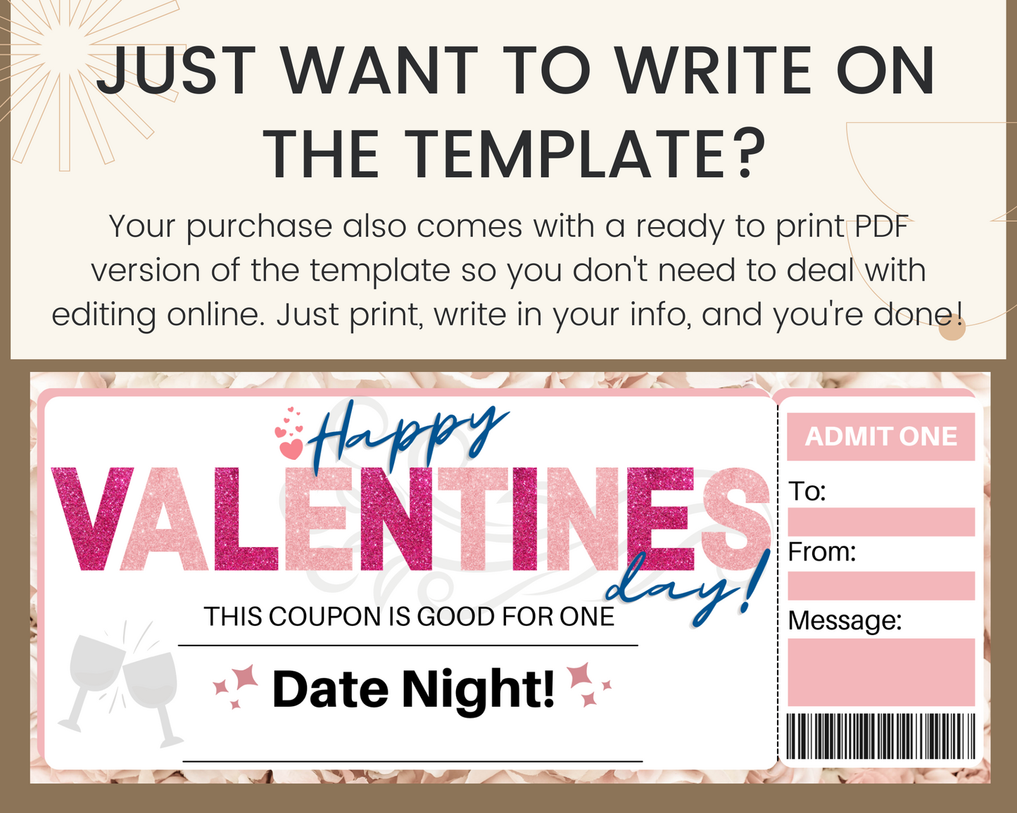 Valentine's Day Date Night Gift Ticket