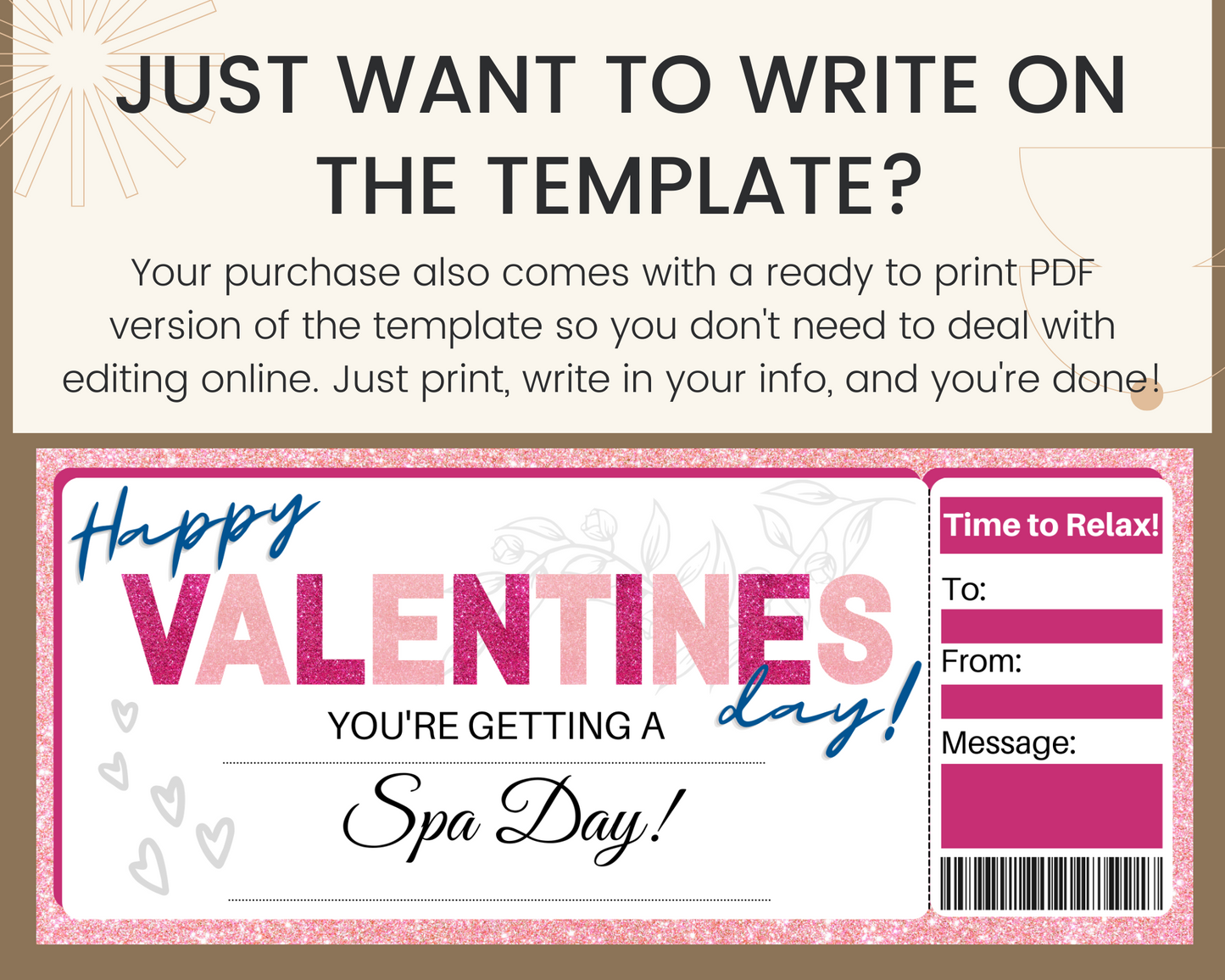 Valentine's Day Spa Day Gift Certificate