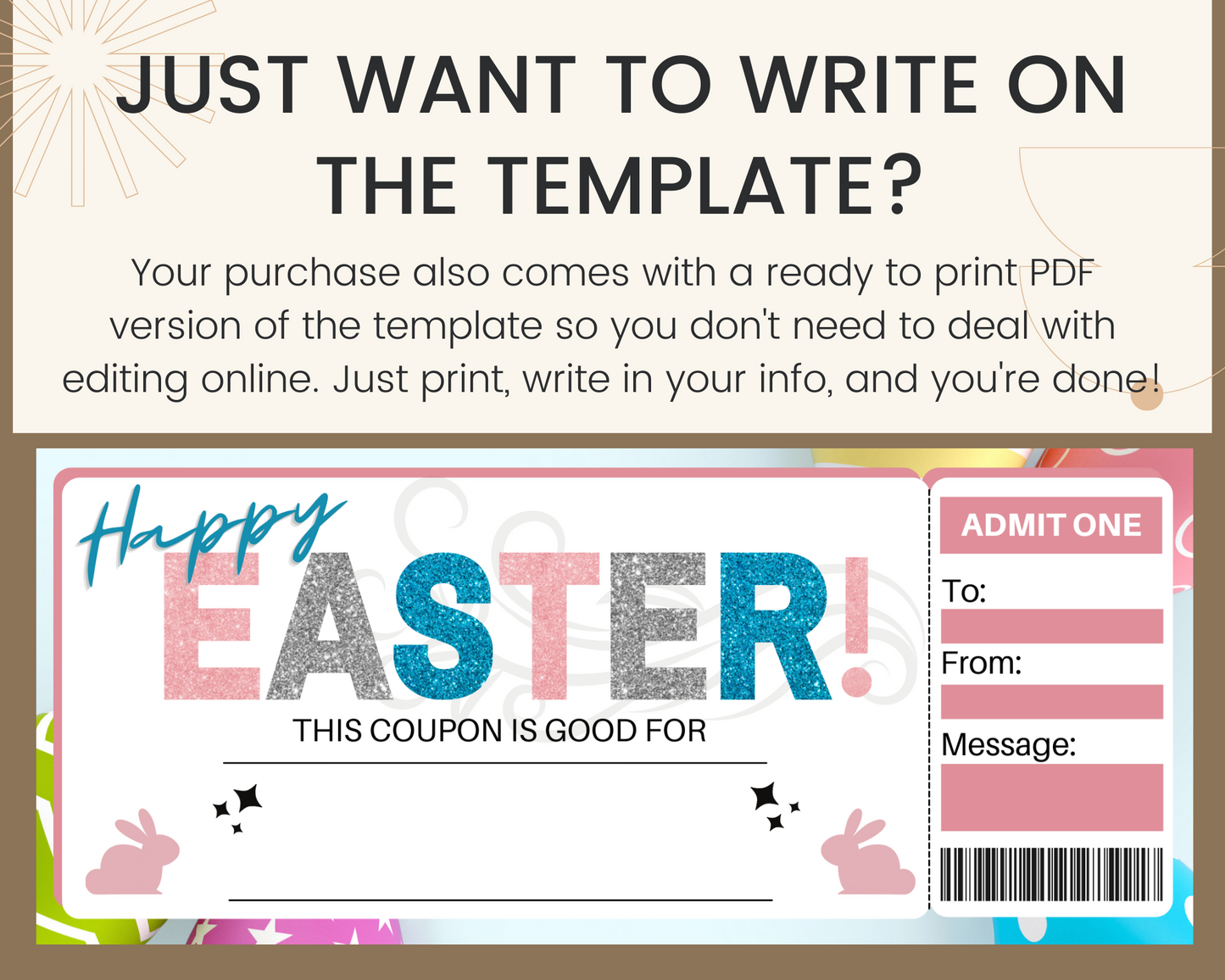 Editable Easter Coupon Template