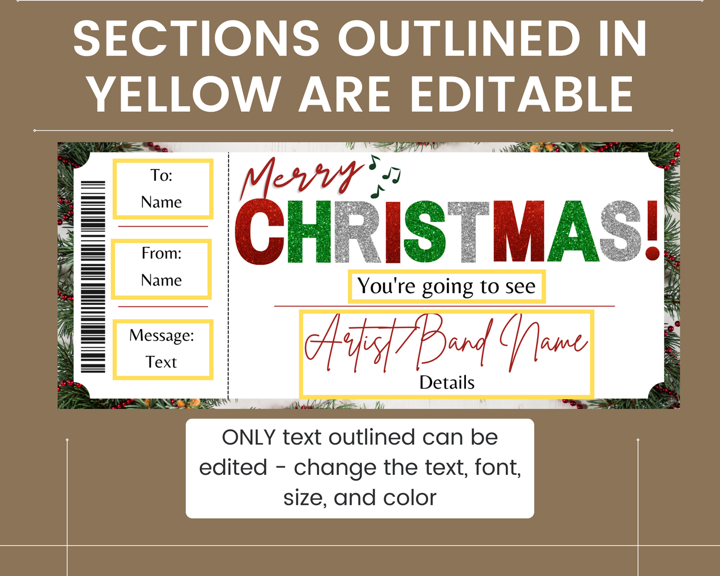 Christmas Concert Gift Template