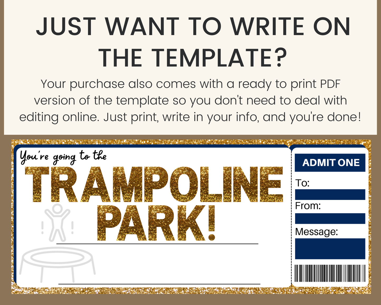 Trampoline Park Gift Ticket