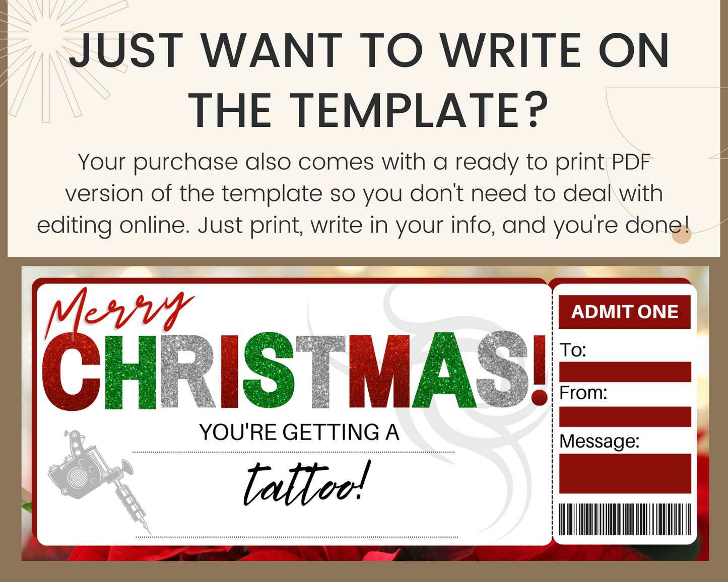 Christmas Tattoo Gift Voucher