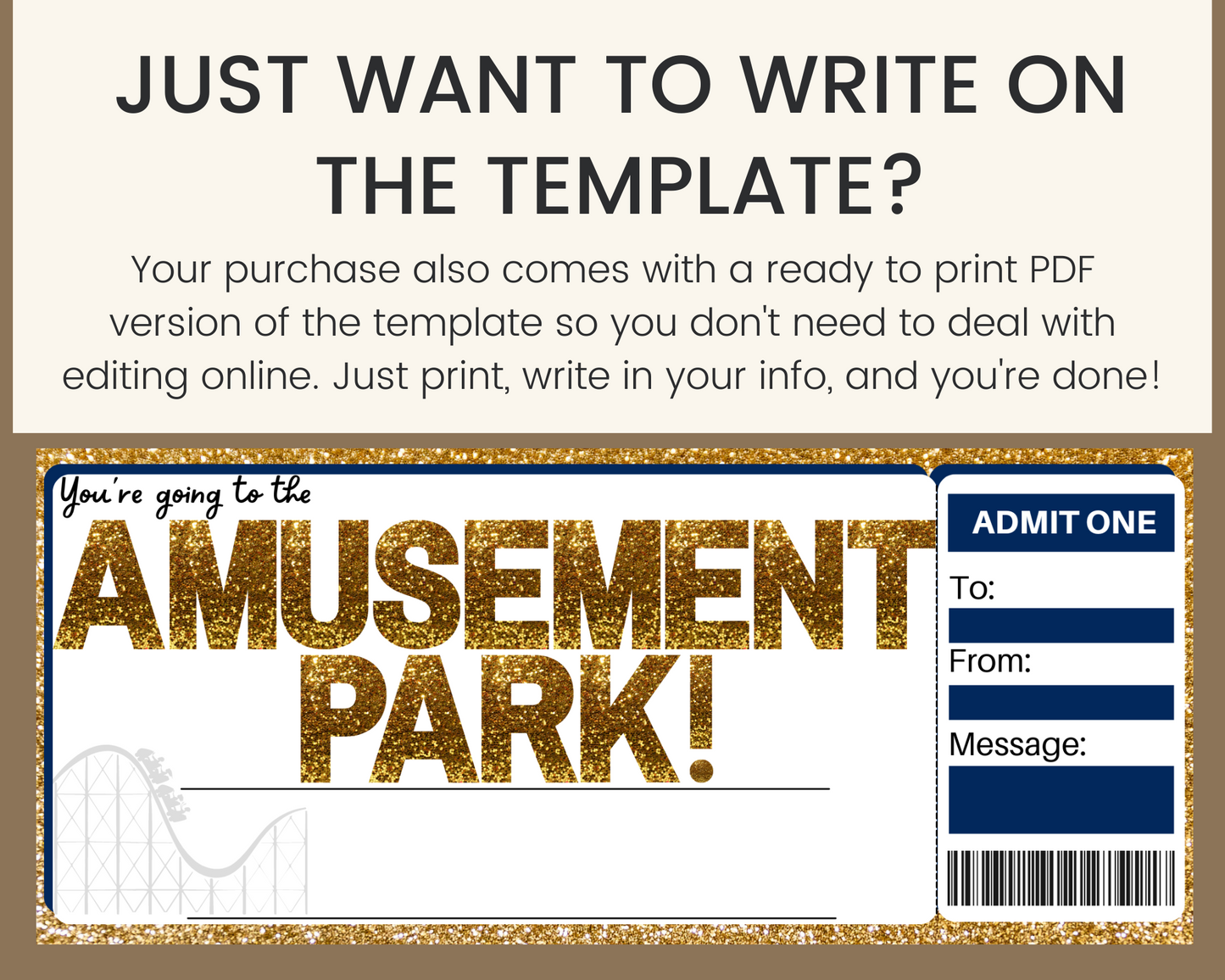 Amusement Park Gift Ticket