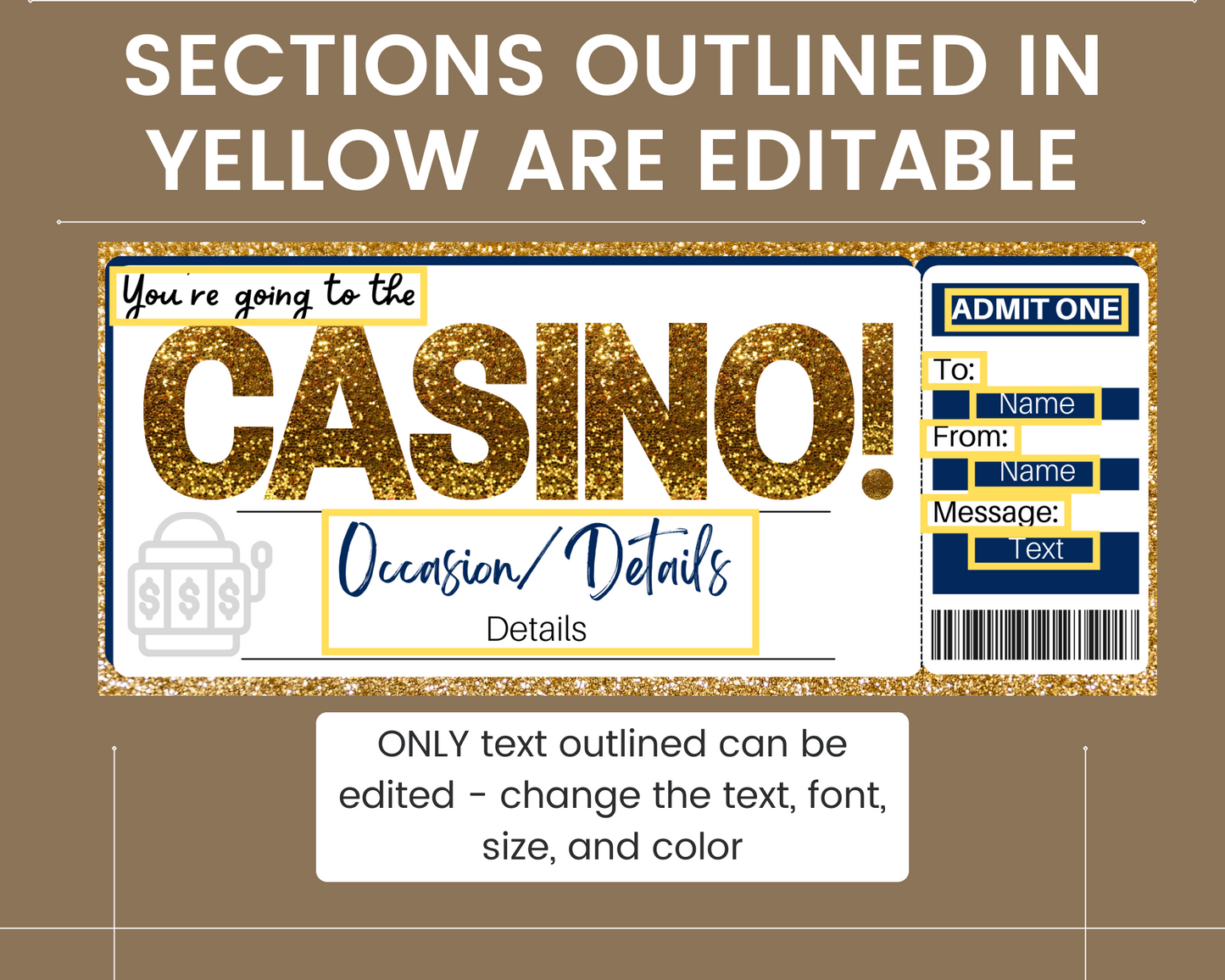 Casino Gift Certificate Template