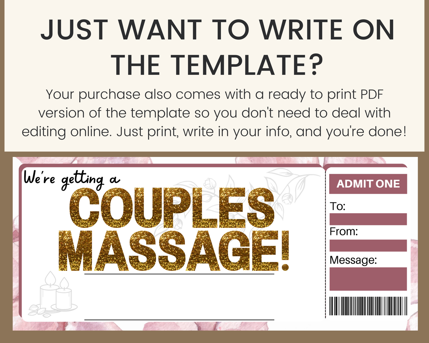 Couple's Massage Gift Ticket