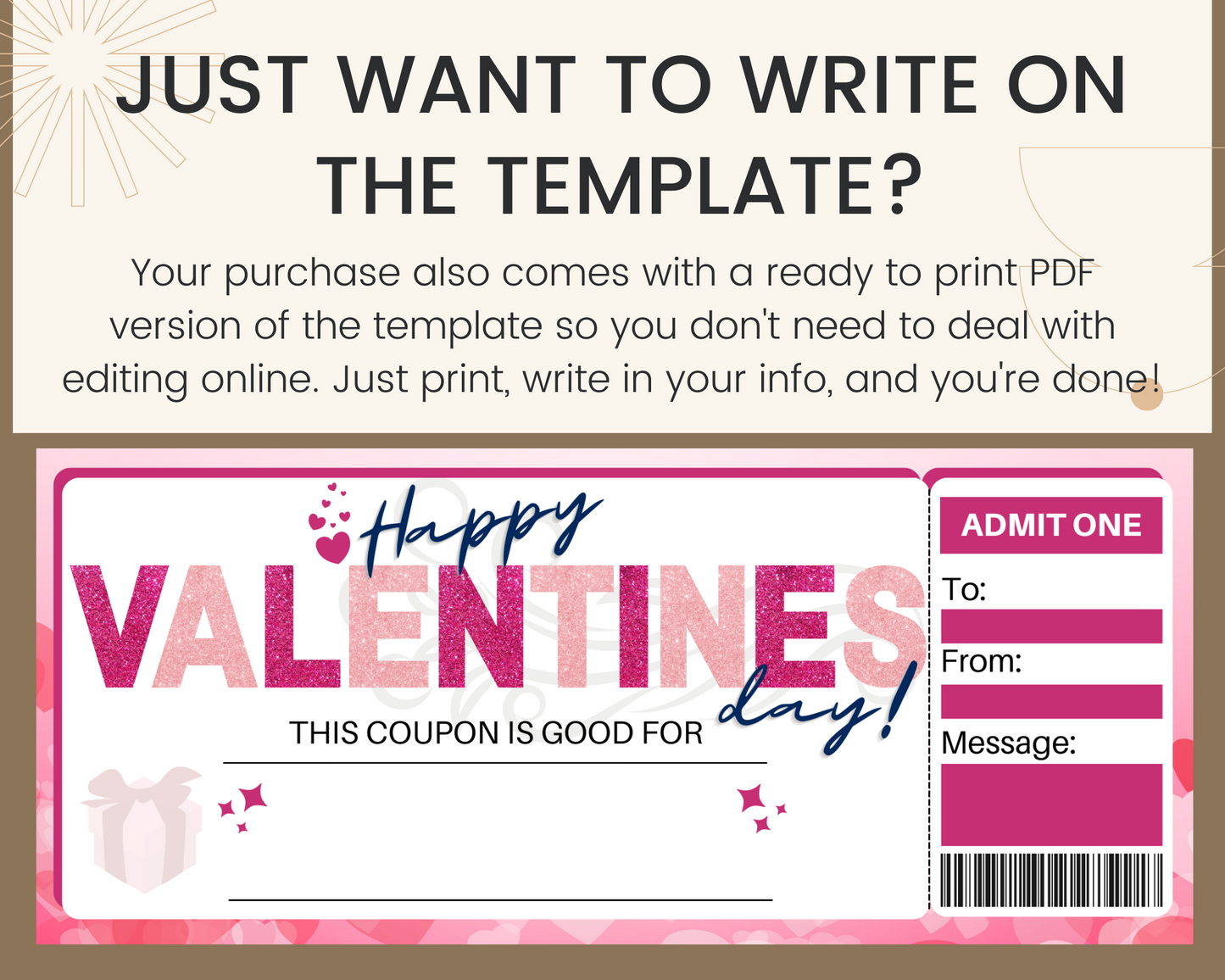 Valentine's Day Gift Coupon Template