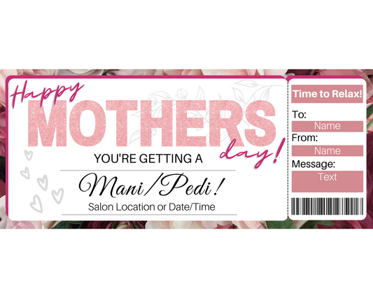 Mother's Day Mani Pedi Gift Ticket