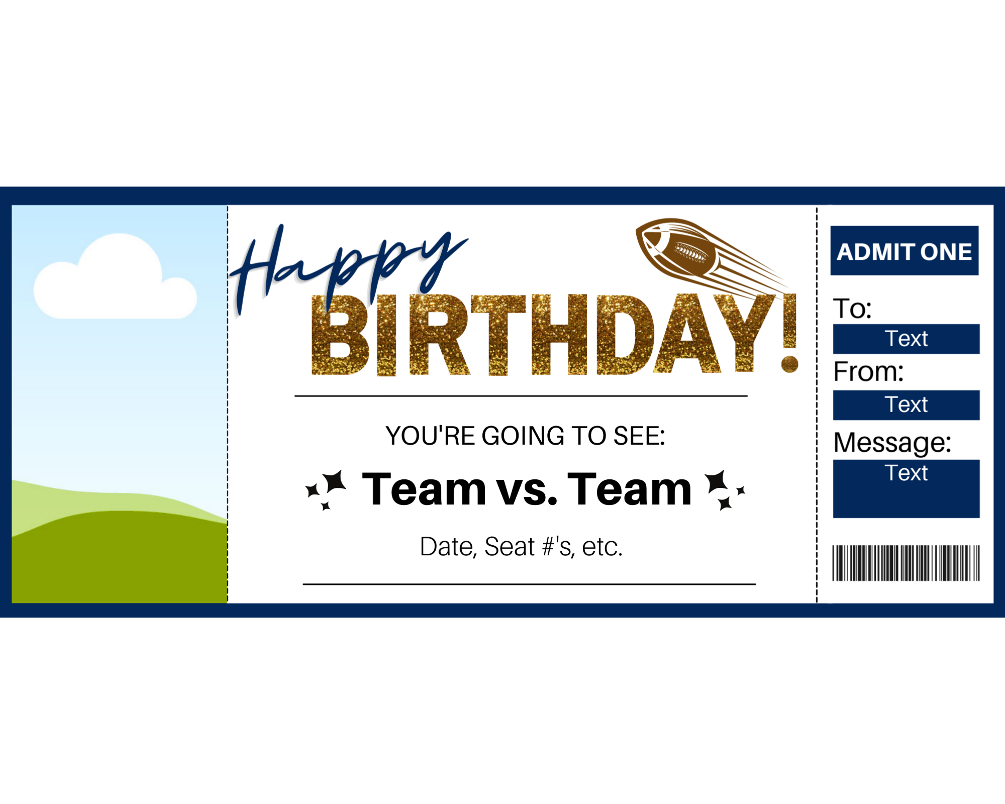 Fathers Day Baseball Ticket Template Printable Surprise Game 