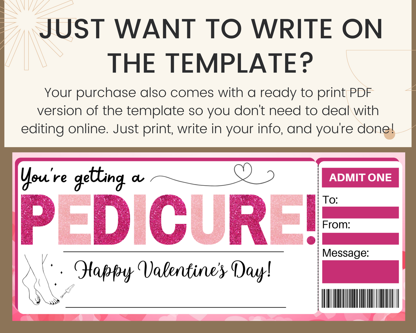 Valentine's Day Pedicure Gift Certificate