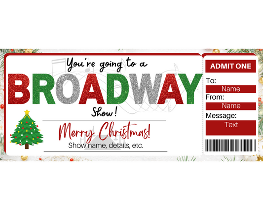 Christmas Broadway Show Ticket Gift