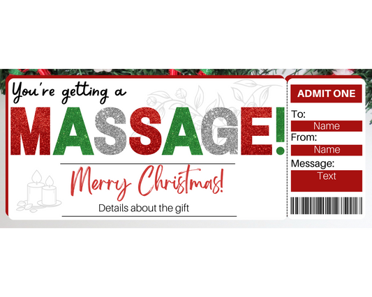 Christmas Massage Gift Certificate