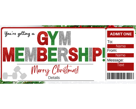 Christmas Gym Membership Ticket