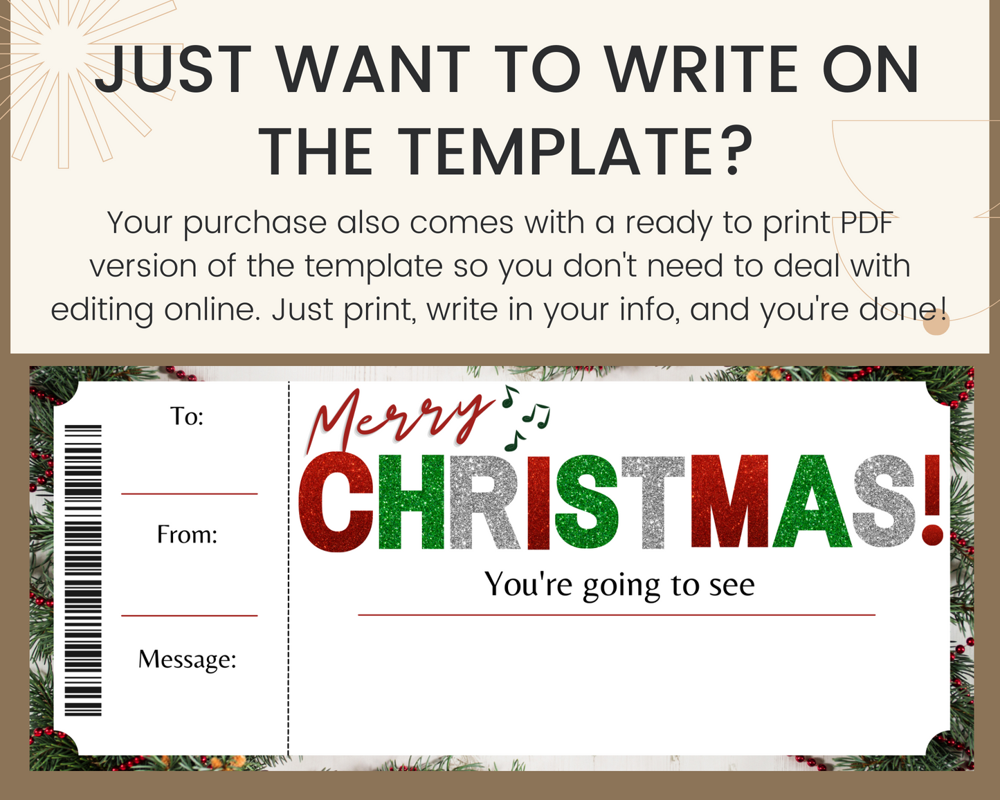 Christmas Concert Gift Template
