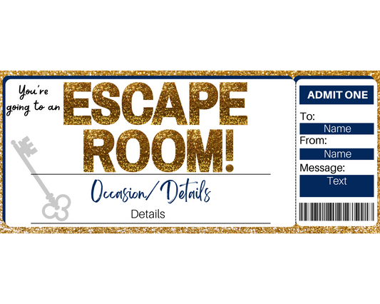 Escape Room Gift Ticket Template