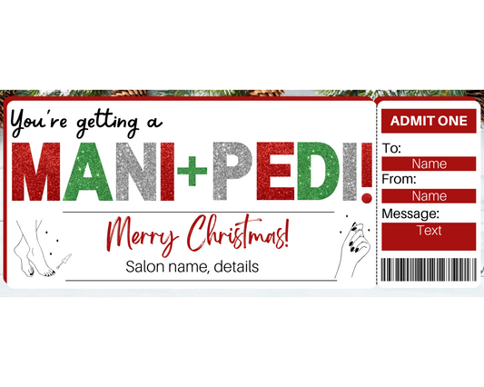 Christmas Mani Pedi Gift Certificate