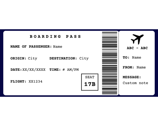 Printable Boarding Pass Template